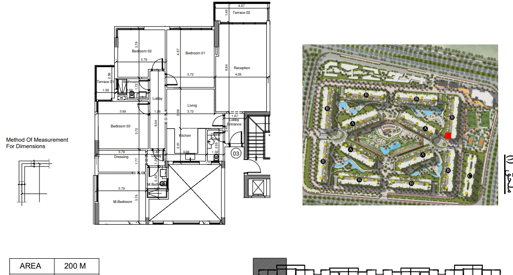 Floor plan for apartment at Scene 7