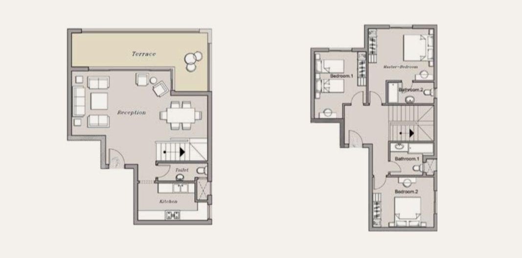 Floor plan for duplex at Sarai