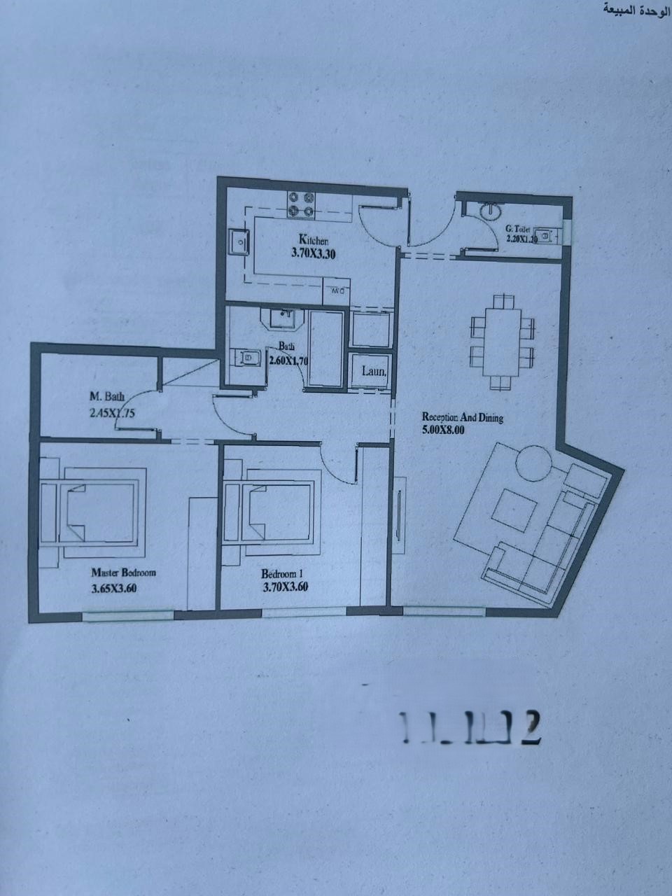 Floor plan for apartment at Jazebeya