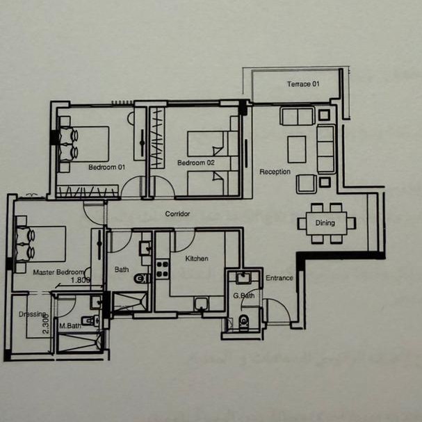 Floor plan for apartment at Bluetree