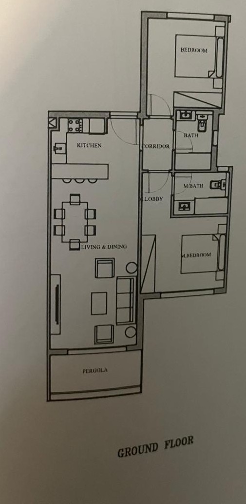 Floor plan for chalet at Plage