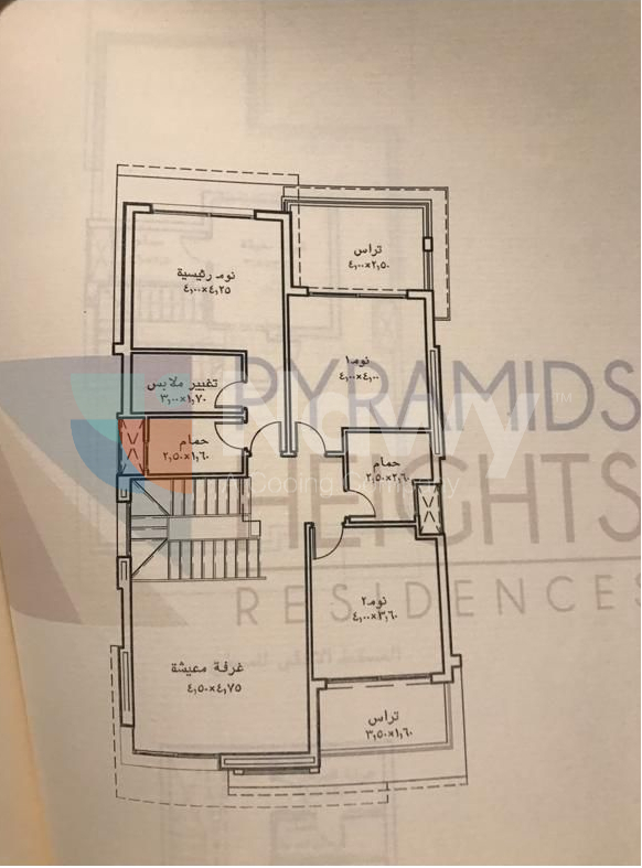 Floor plan for villa at Pyramids Heights Residences