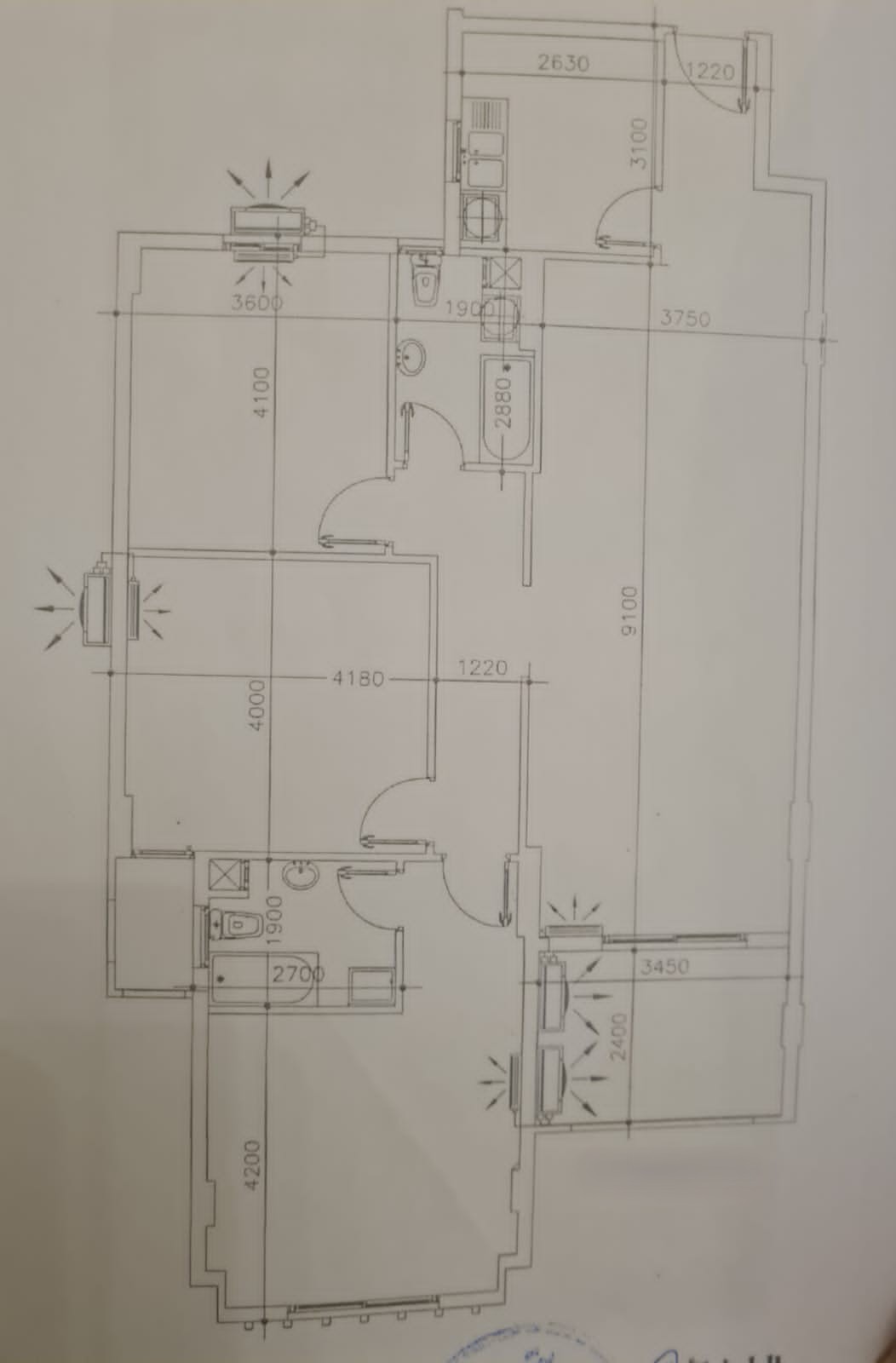Floor plan for apartment at Highland Park