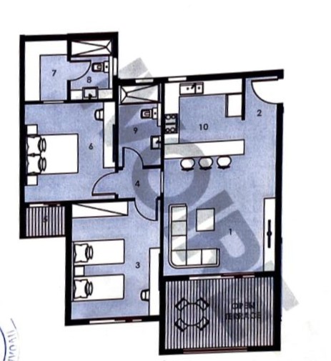 Floor plan for apartment at Ivoire East