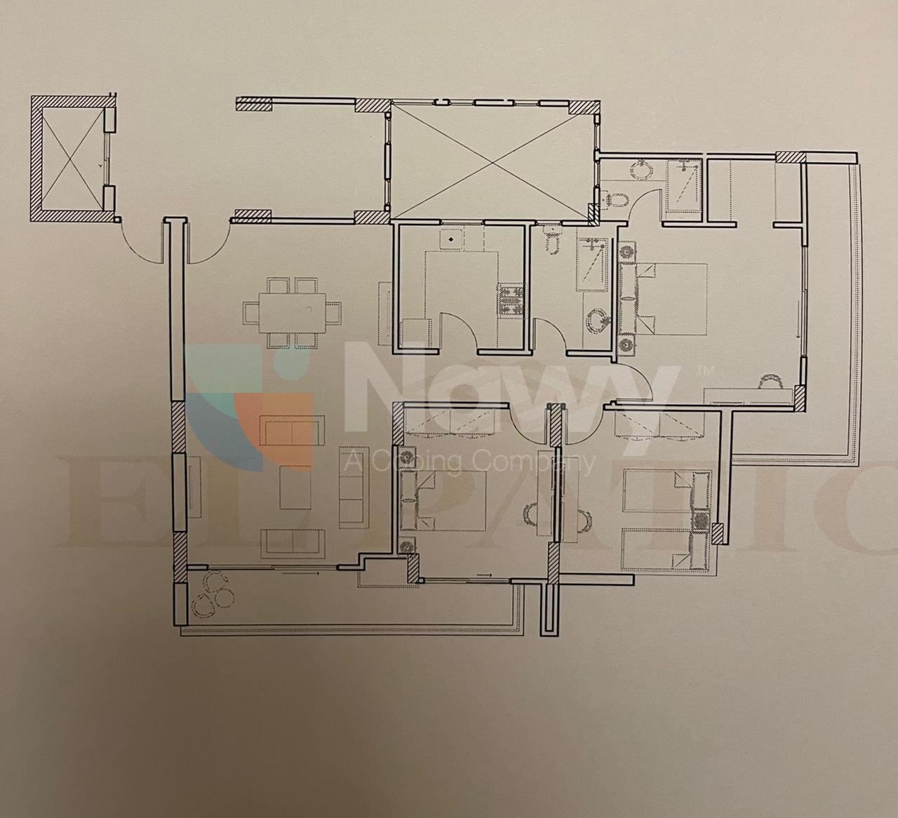 Floor plan for penthouse at El Patio Oro