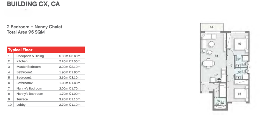 Floor plan for chalet at Lyv Caesar - Ras El Hekma