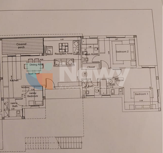 Floor plan for chalet at Bo Island
