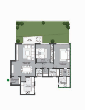 Floor plan for penthouse at V Residences By Villette