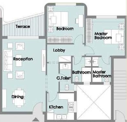 Floor plan for apartment at Palm Hills New Cairo