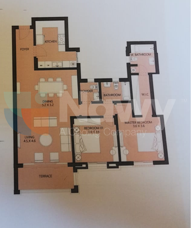 Floor plan for apartment at Mivida