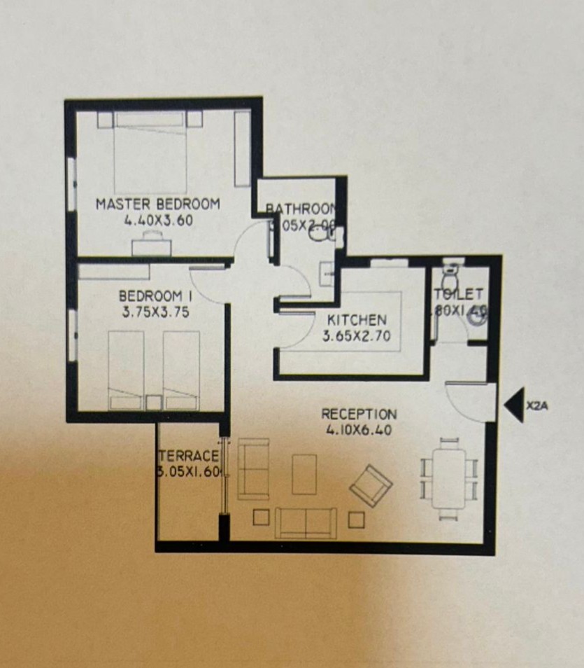 Floor plan for apartment at Taj City