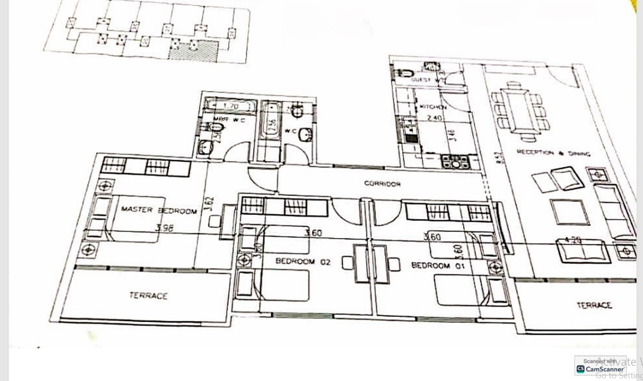 Floor plan for apartment at Midtown condo