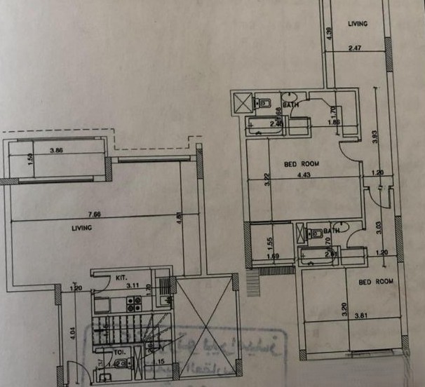 Floor plan for duplex at Nyoum October