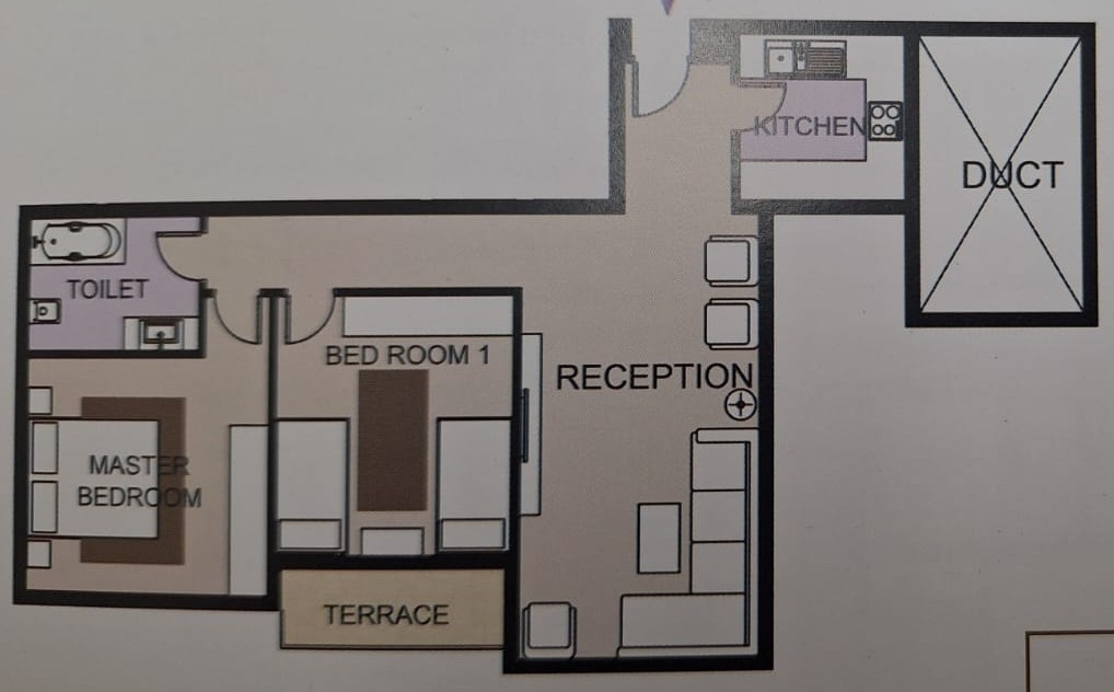 Floor plan for apartment at Sun Capital