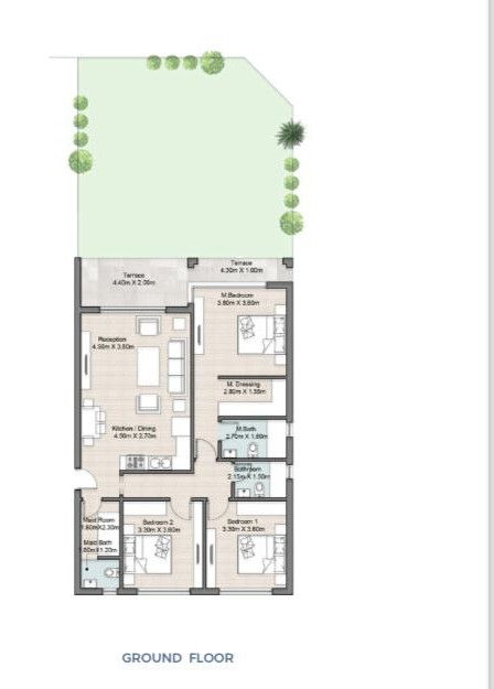 Floor plan for apartment at Hyde Park North - Seashore