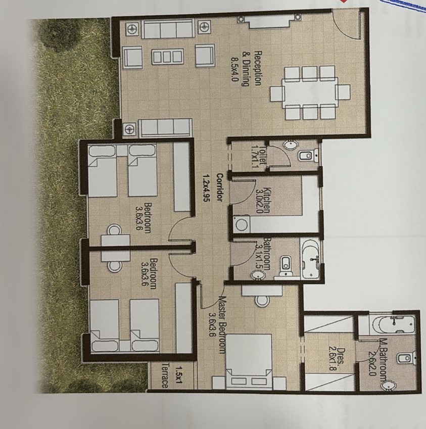 Floor plan for apartment at Entrada