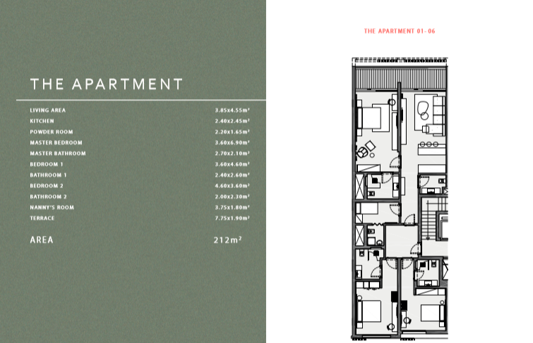 Floor plan for apartment at The Red Hacienda