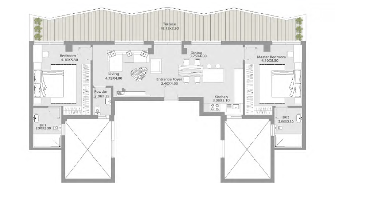 Floor plan for apartment at Kinda