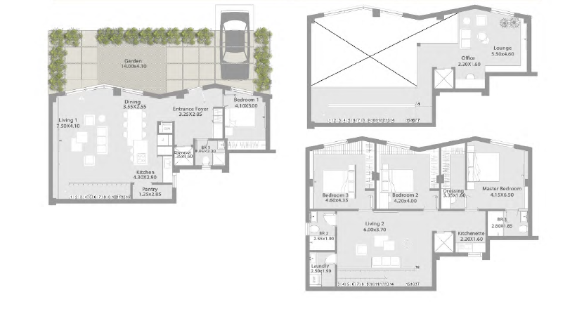 Floor plan for duplex at Kinda