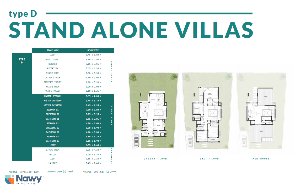 Floor plan for villa at Joulz