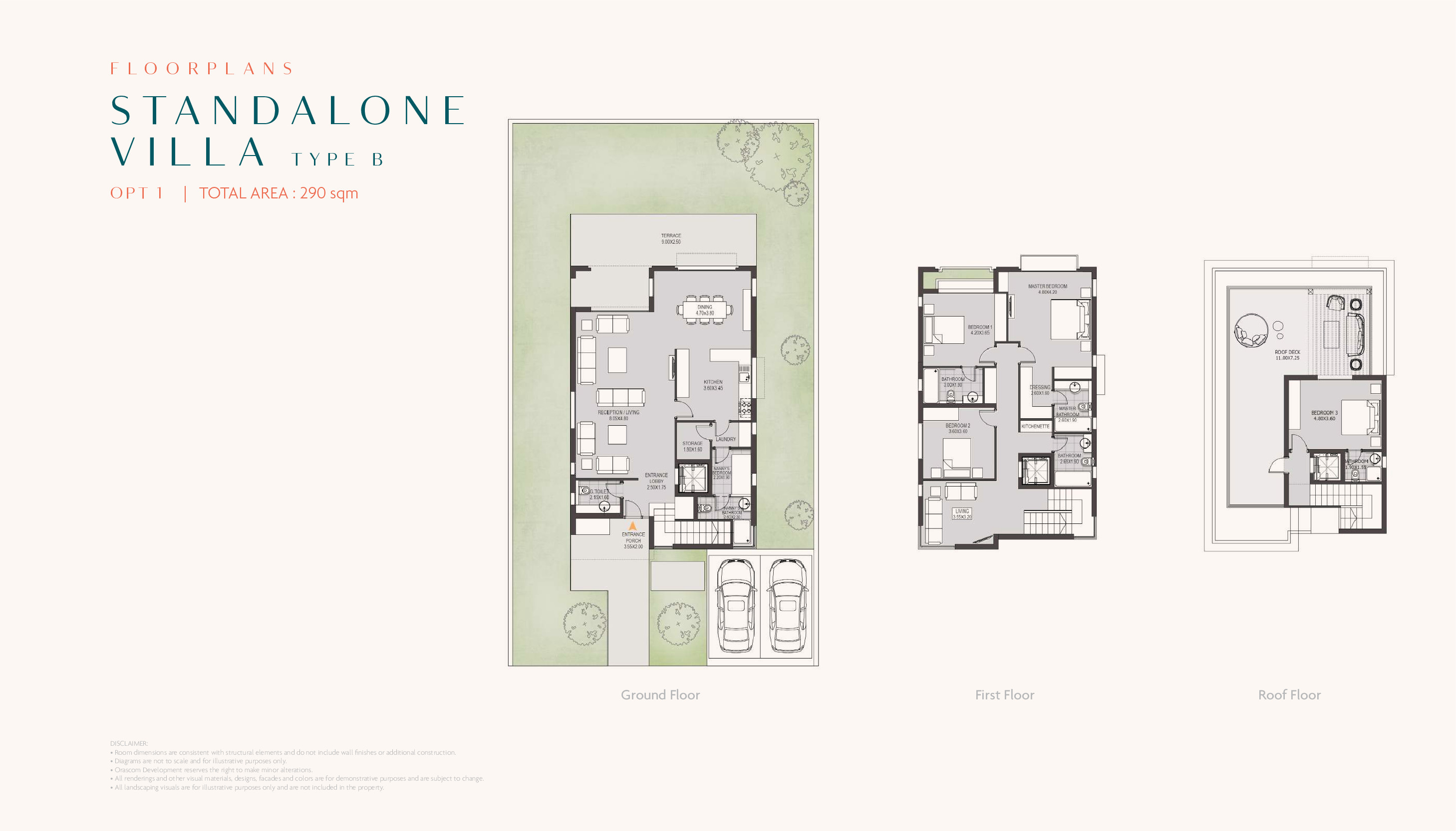 Floor plan for villa at O West Orascom