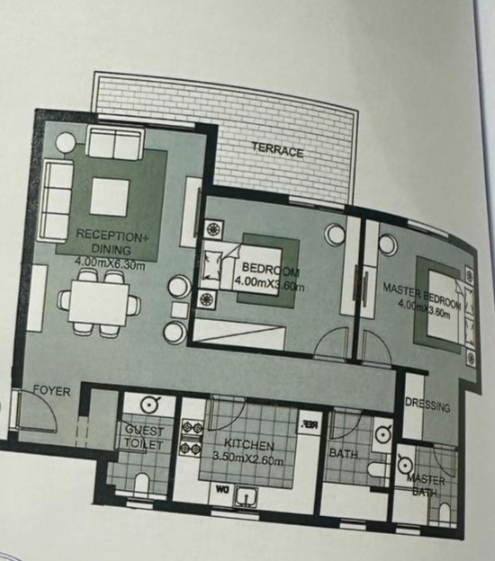 Floor plan for apartment at SODIC East