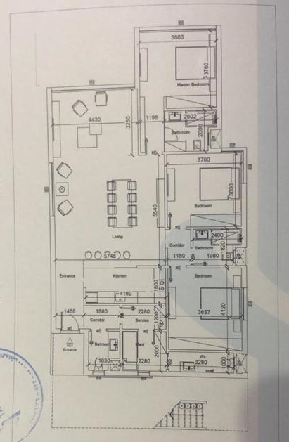 Floor plan for chalet at Fouka Bay