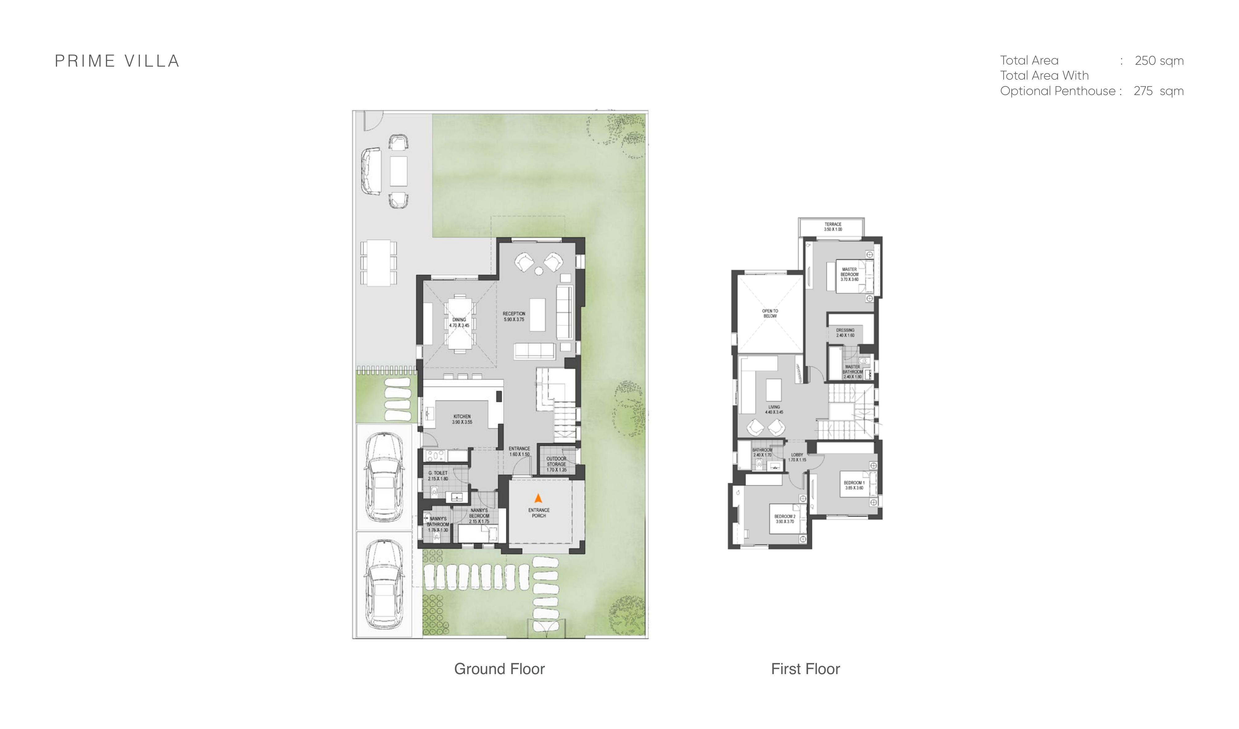 Floor plan for villa at O West Orascom
