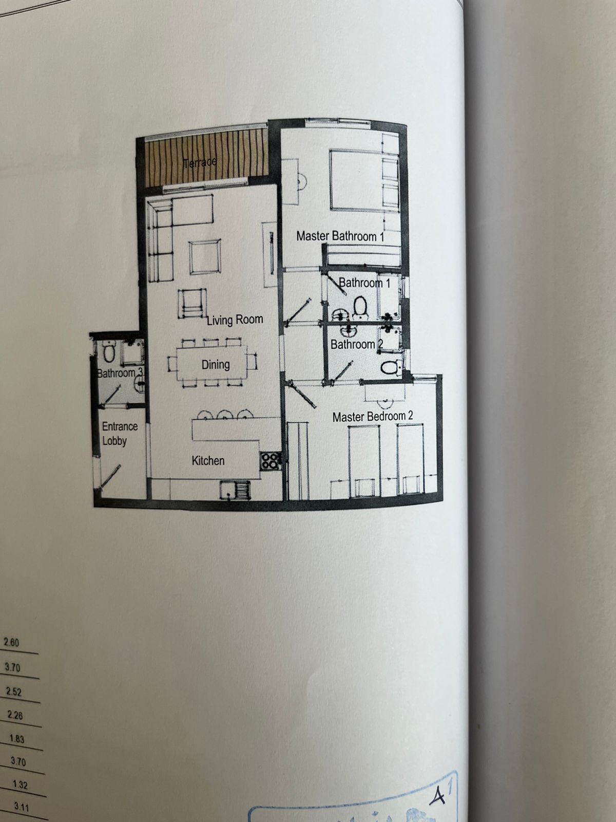 Floor plan for chalet at Majada Iwan