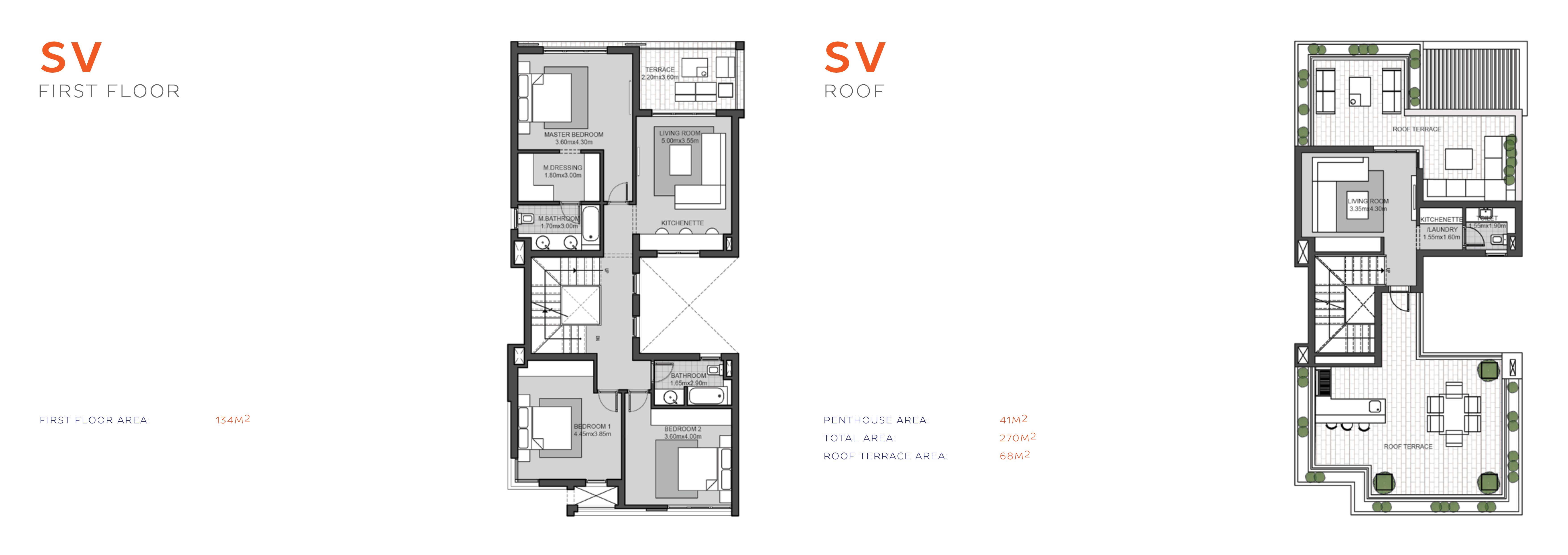 Floor plan for villa at SODIC East