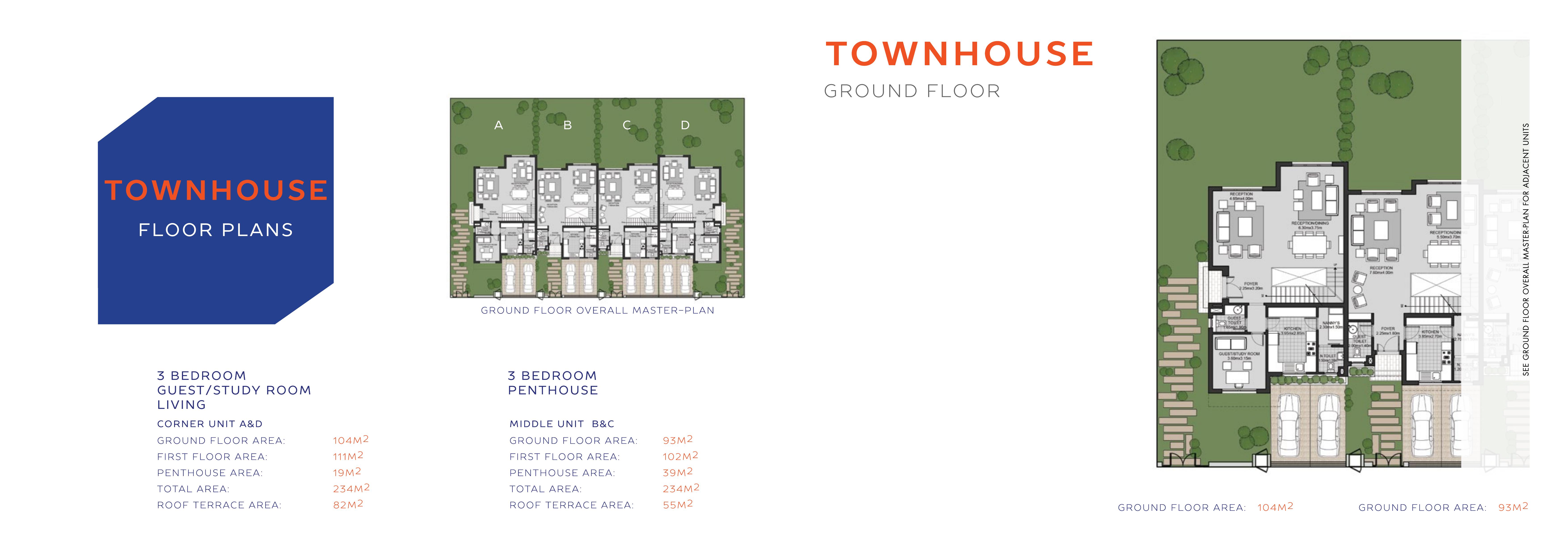 Floor plan for townhouse at SODIC East
