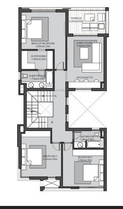 Floor plan for villa at SODIC East