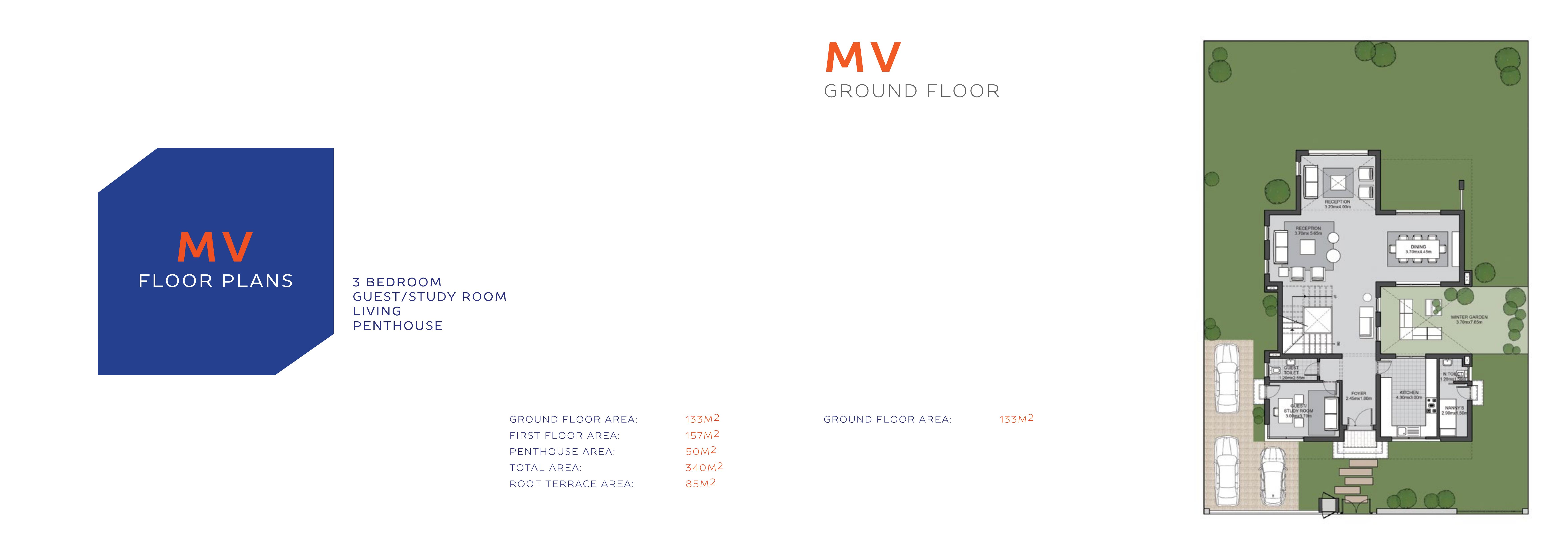 Floor plan for villa at SODIC East