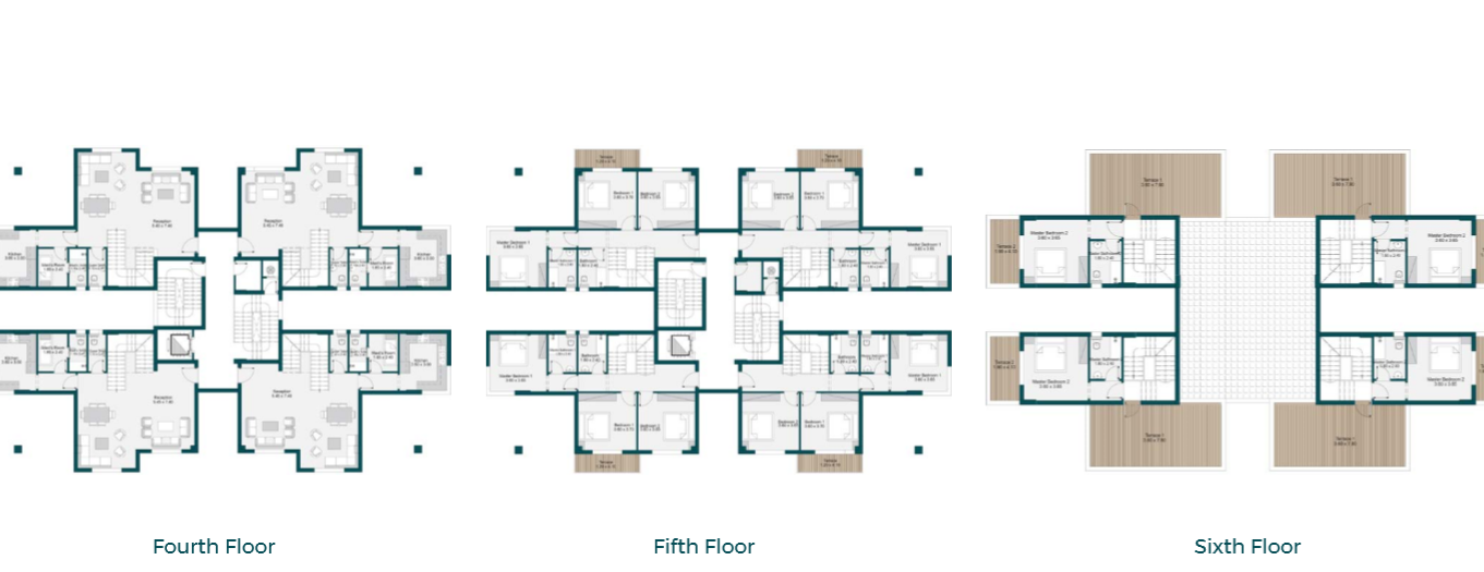 Floor plan for villa at Bloomfields
