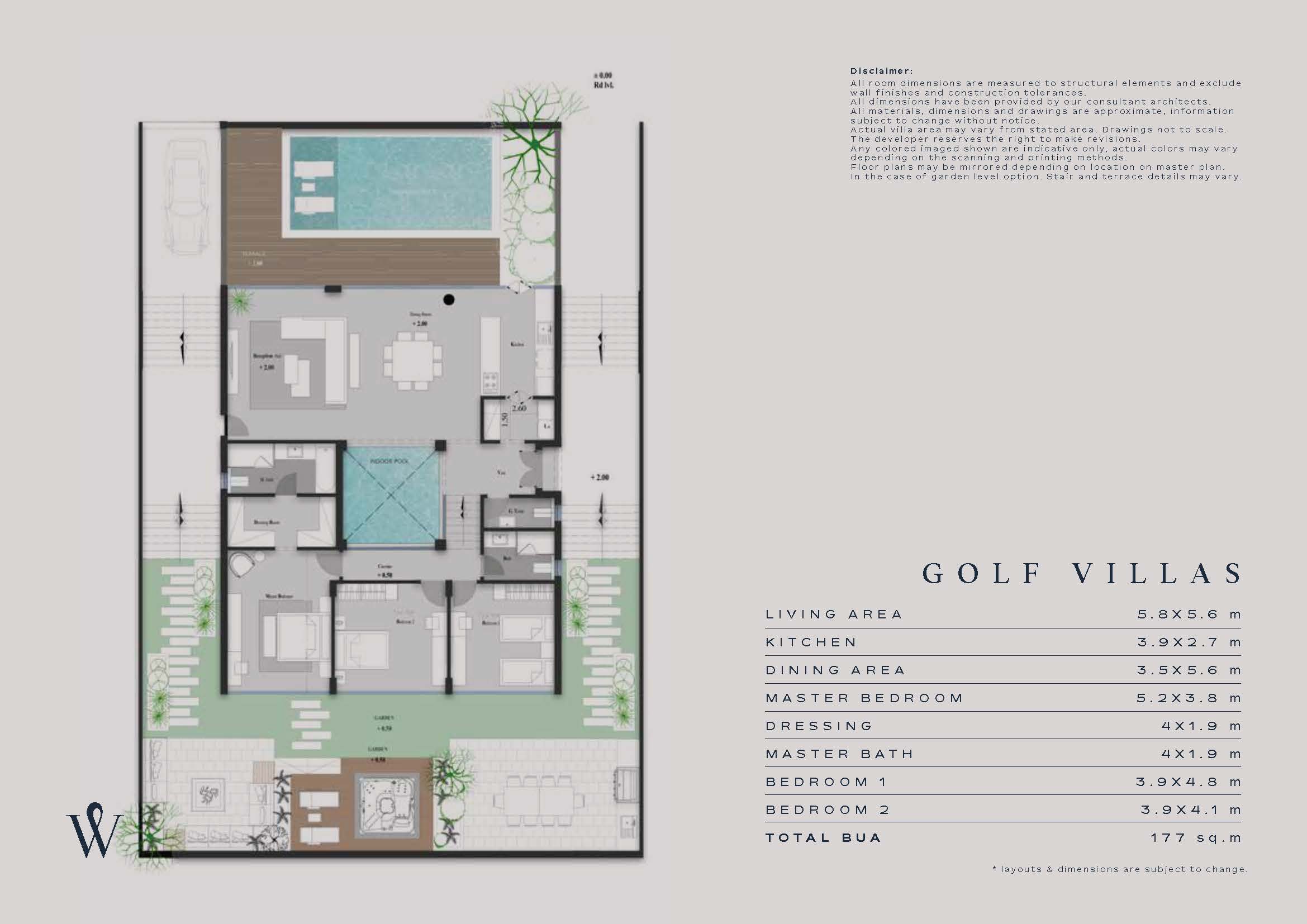 Floor plan for villa at Wadi Soma