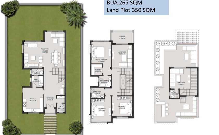 Floor plan for villa at Taj City