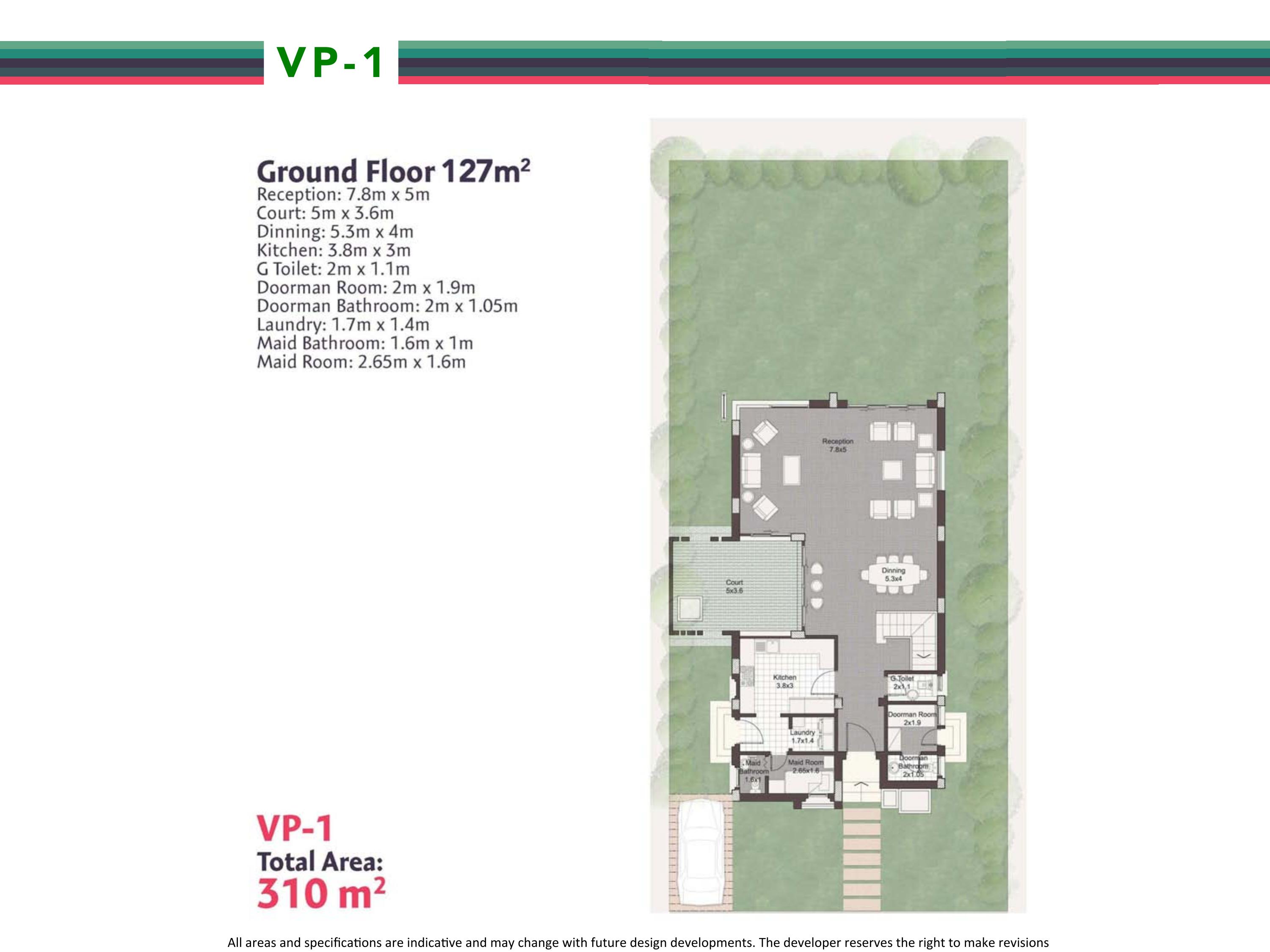 Floor plan for villa at JEDAR