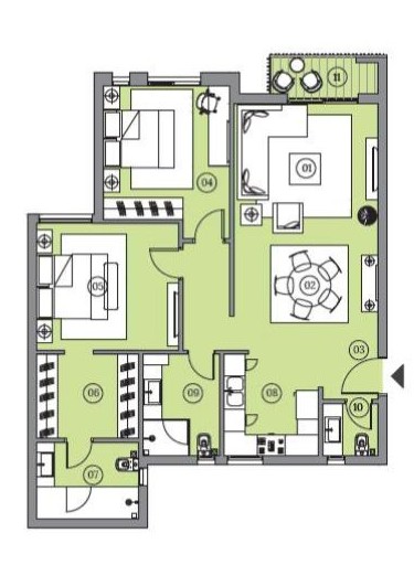 Floor plan for apartment at Swanlake Residences