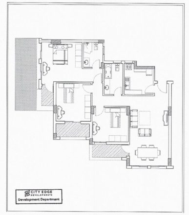 Floor plan for apartment at Al Maqsad Residences