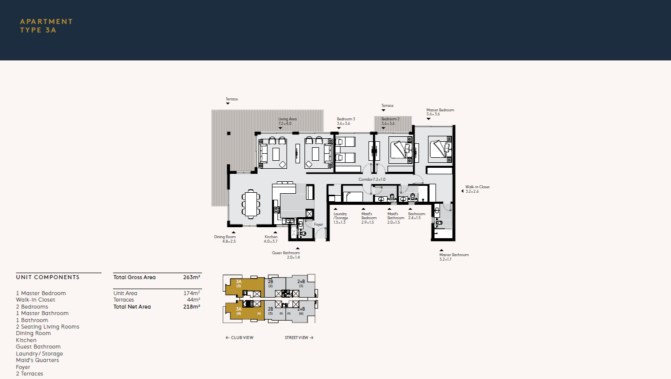 Floor plan for apartment at Al Burouj