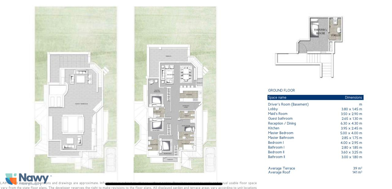 Floor plan for chalet at Jefaira