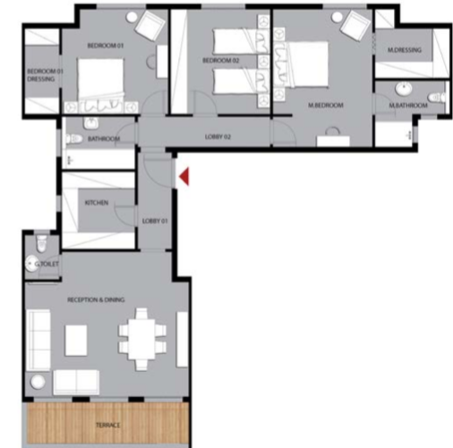 Floor plan for apartment at Lagoon Beach Park Mountain View I-City October