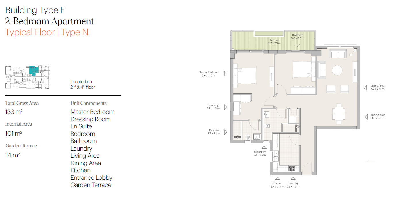 Floor plan for apartment at Al Burouj