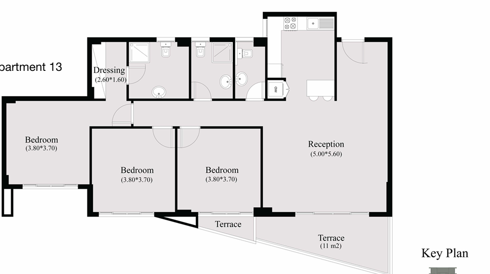 Floor plan for apartment at Madinaty