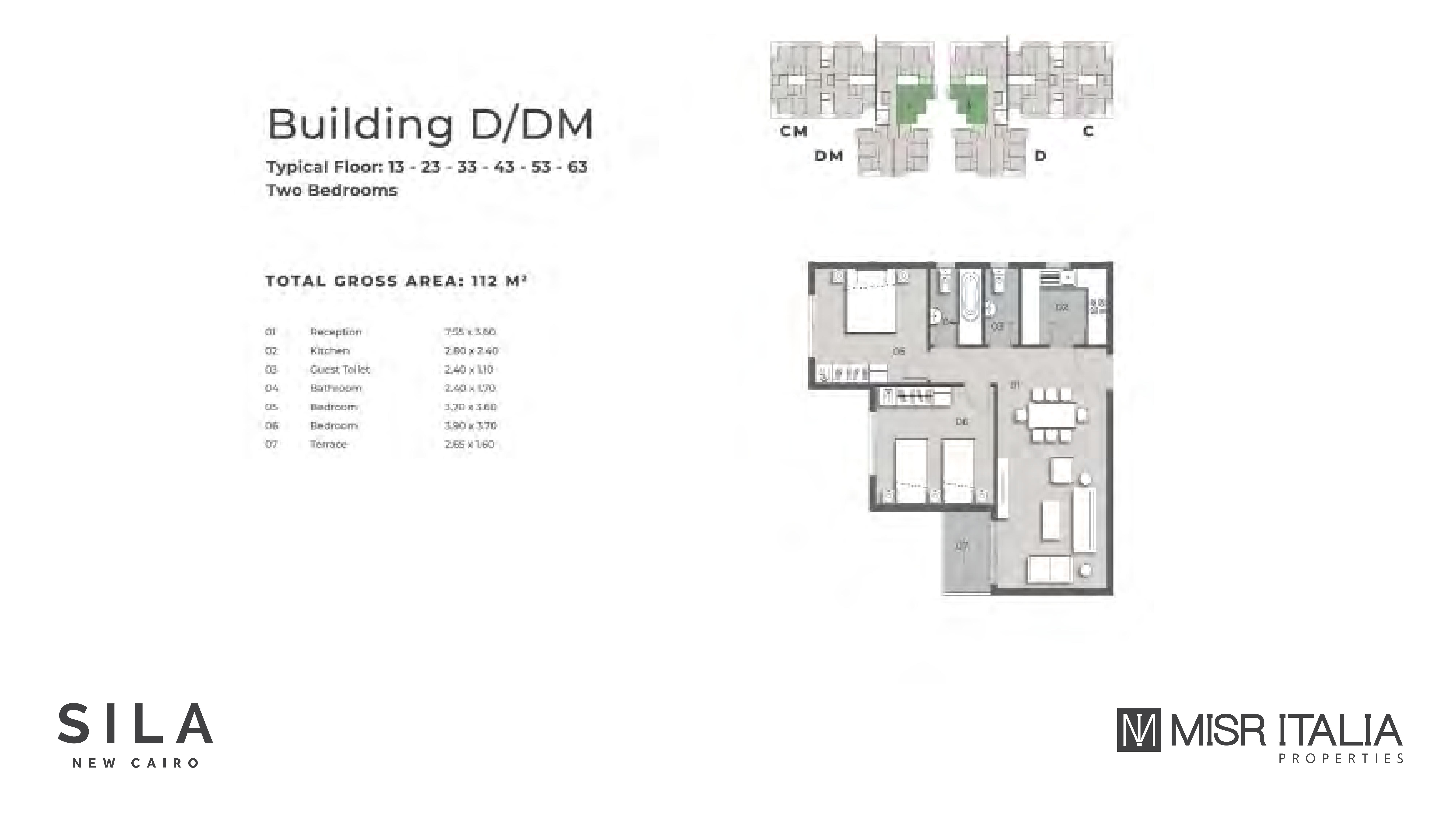 Floor plan for apartment at Il Bosco City