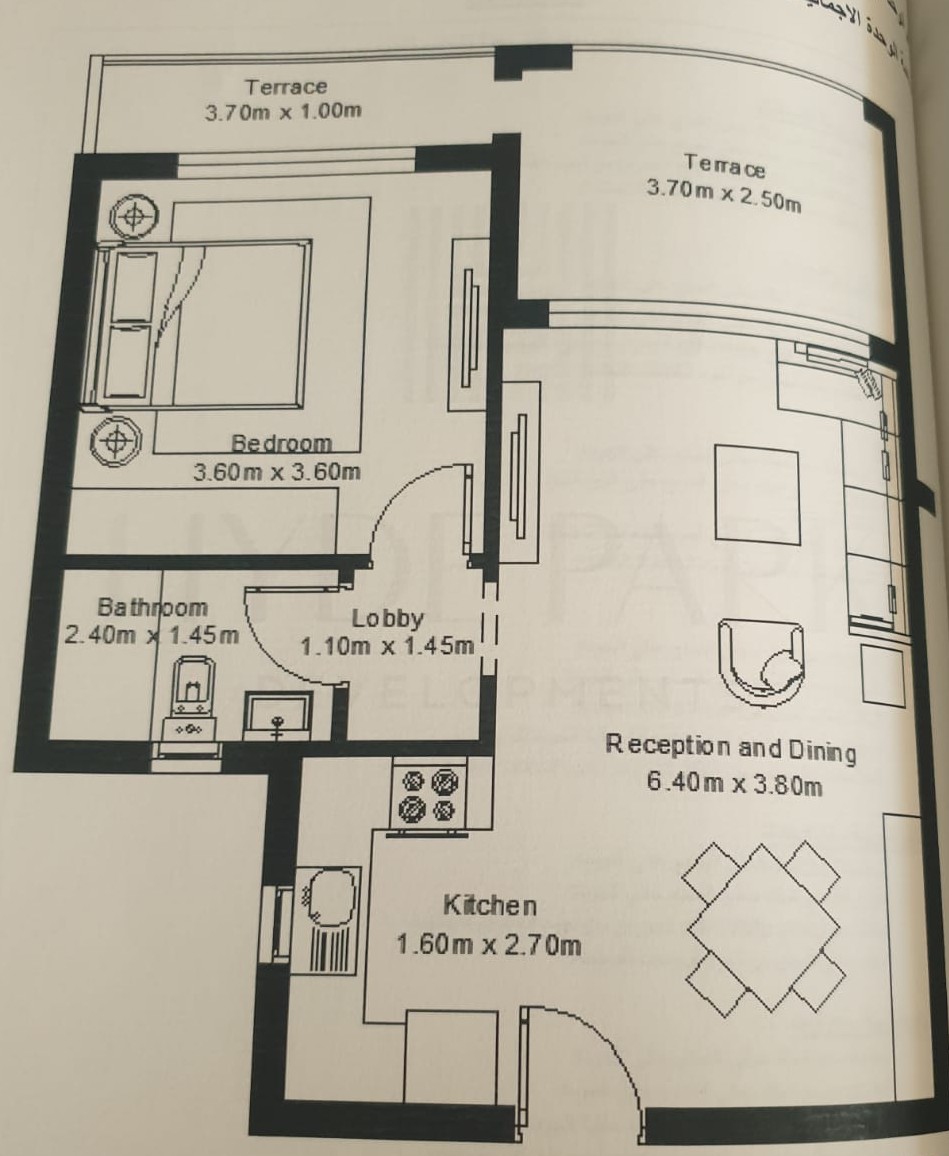 Floor plan for chalet at Hyde Park North - Seashore