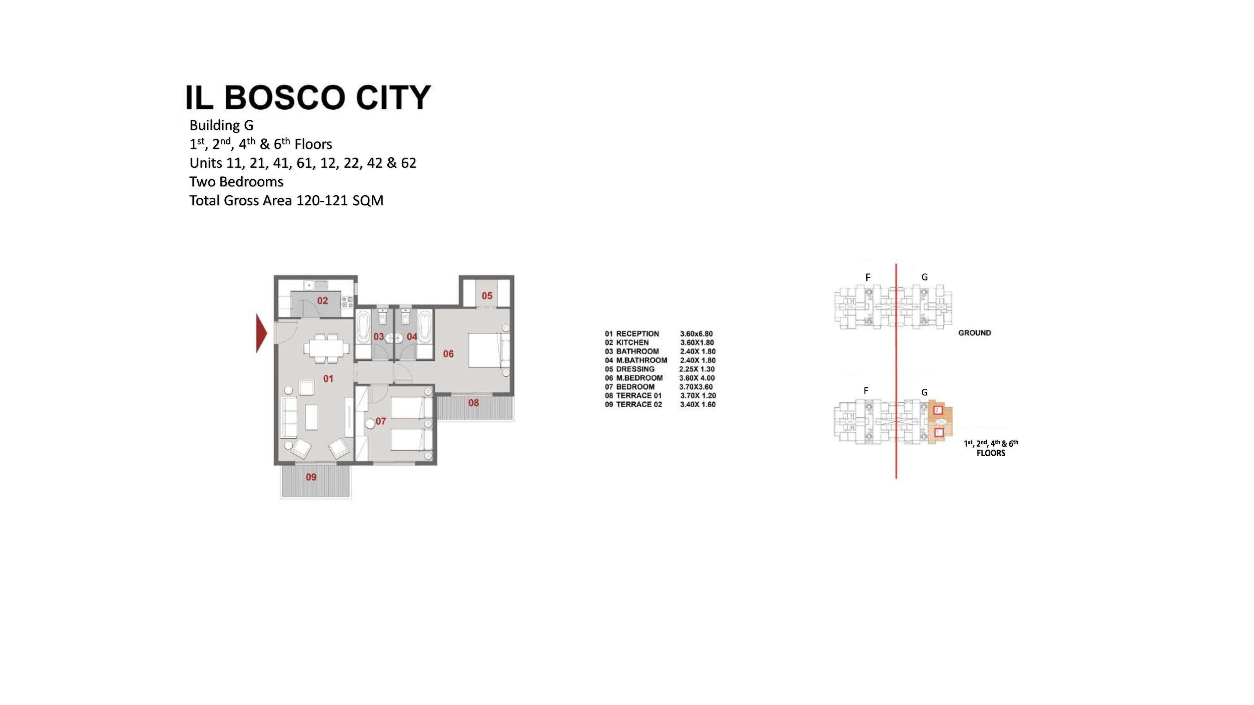 Floor plan for apartment at Il Bosco City