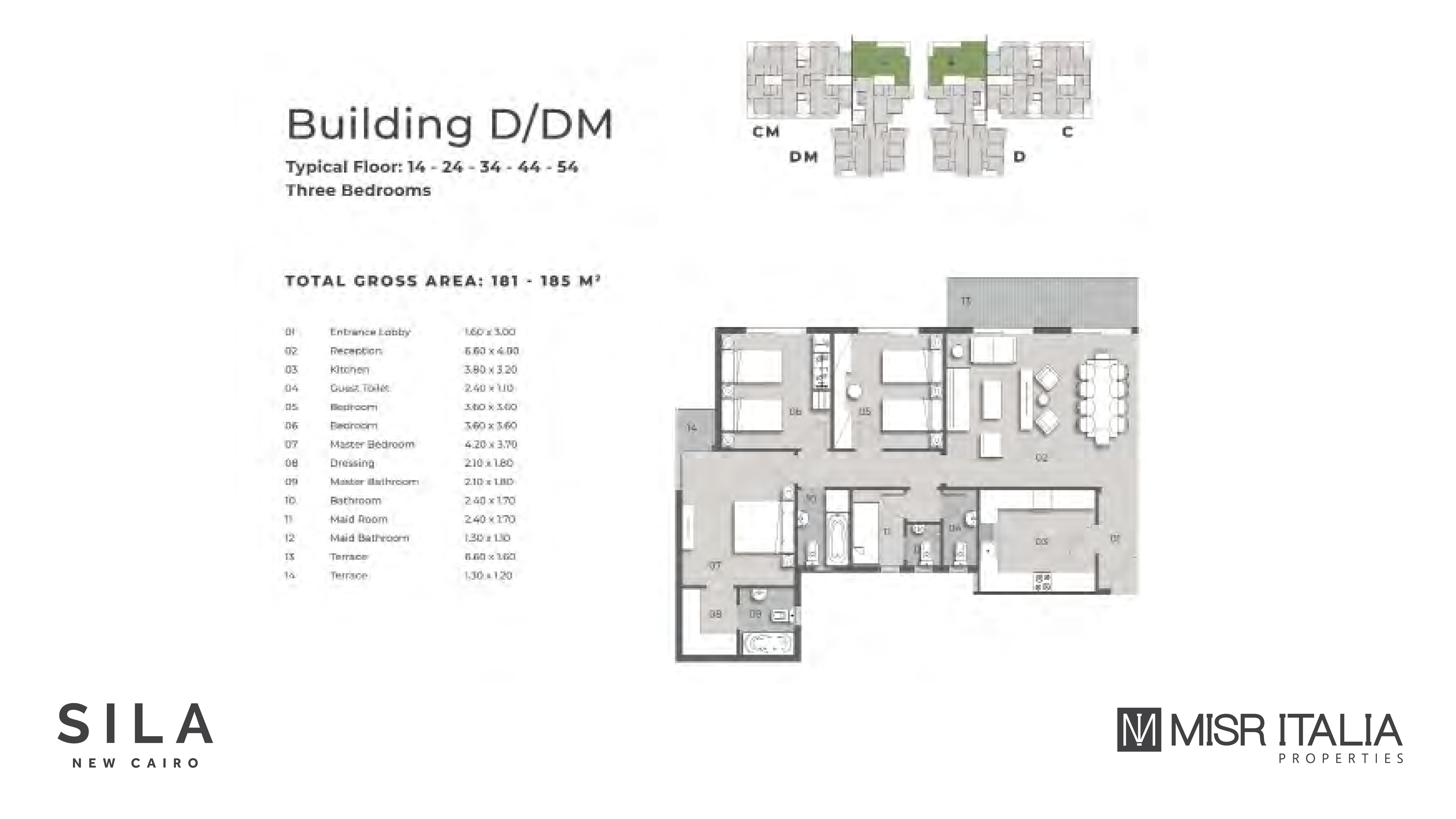 Floor plan for apartment at Il Bosco City