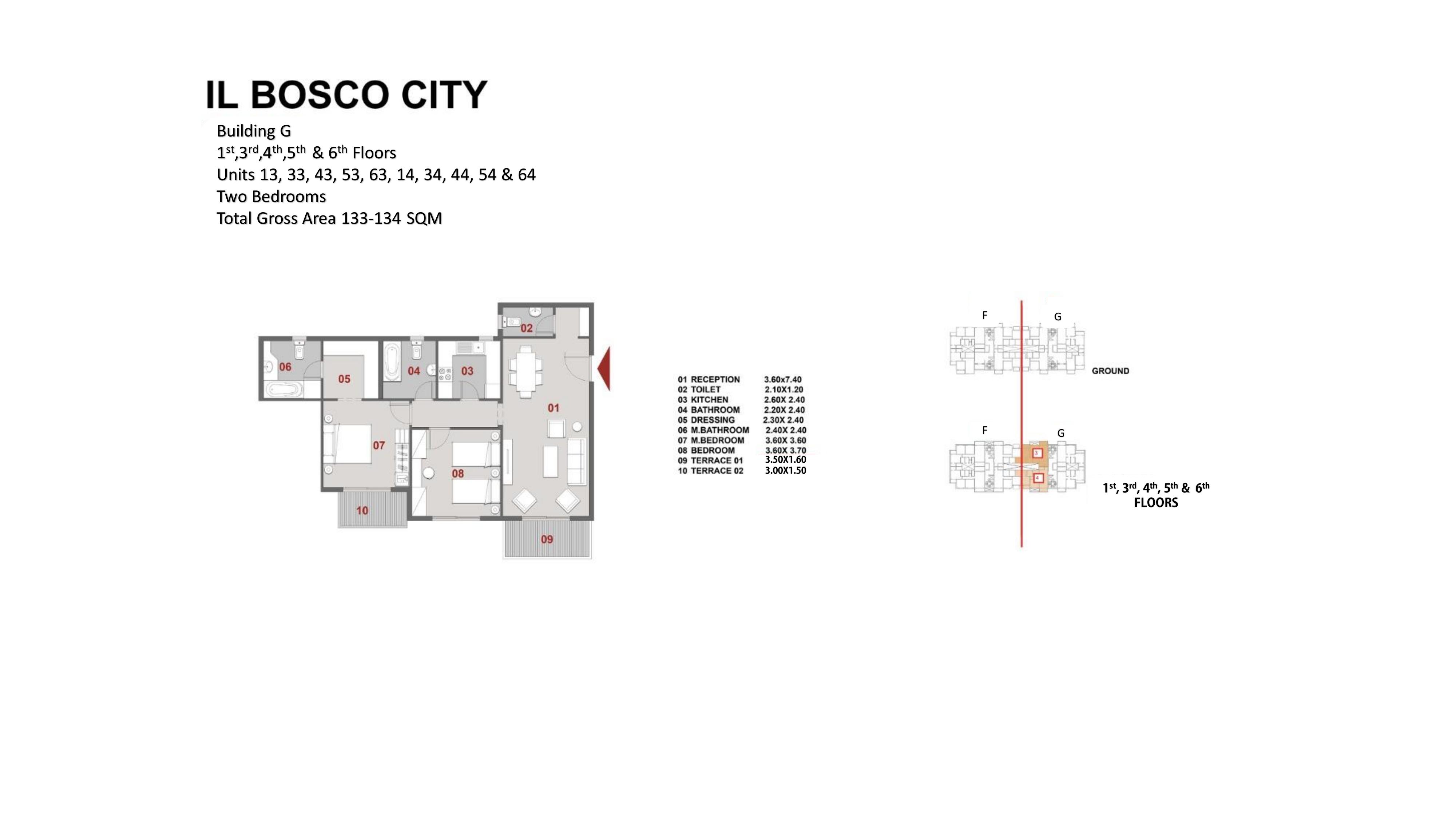 Floor plan for apartment at Il Bosco City