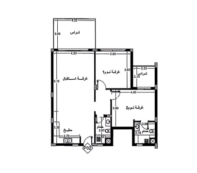Floor plan for chalet at Zoya Ghazala Bay